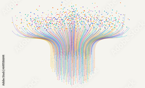 Technology background. Big data visualization concept. Information artificial neural network