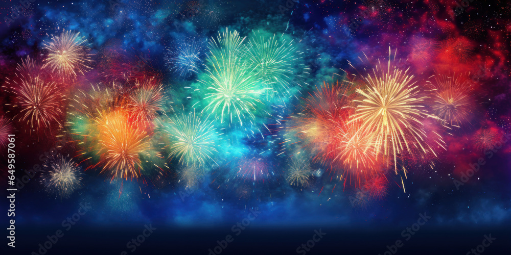 Naklejka premium Festive New Year and Christmas background