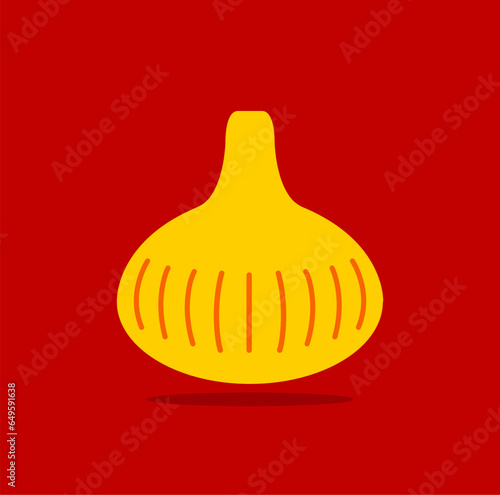 Modak food vector icon. Ganesh chaturthi special dish modak icon.