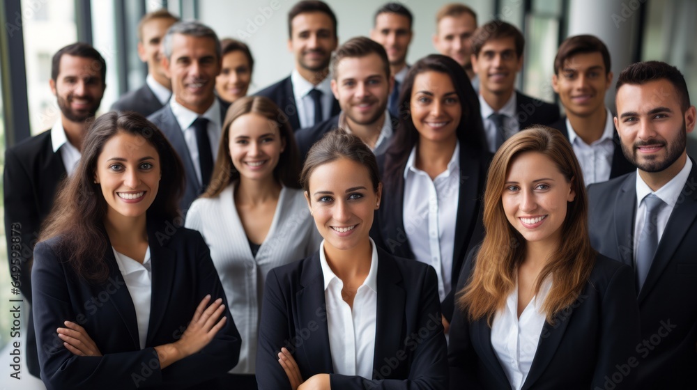 the team of young business people standing together the team of young business people standing together