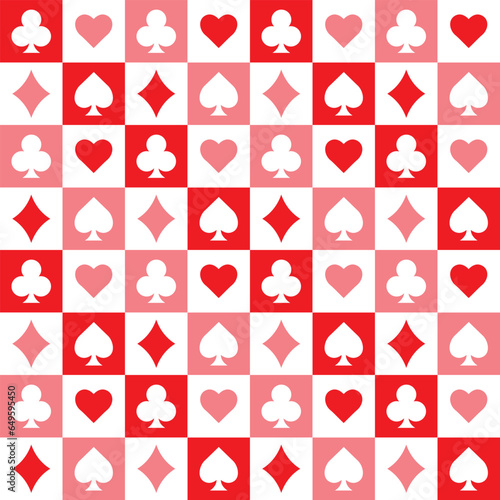 Playing card pattern, seamless image, creative printing work, fabric screen printing Illustrations or background images of any kind
Vector work type