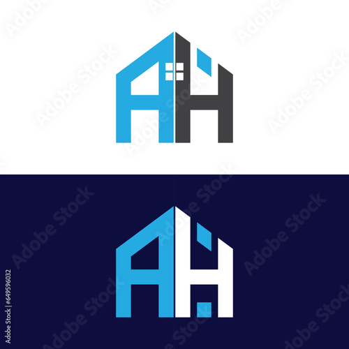 modern ah home logo design photo