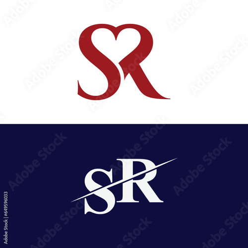 modern sr logo design