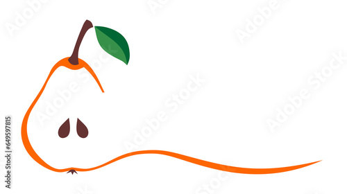 The symbol of a ripe yellow pear.