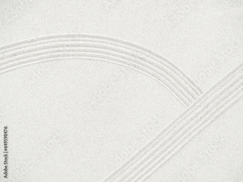 Zen Pattern Background Sand Garden Japanese Circle Wave Line Japan Abstract White Grey Beach Spa