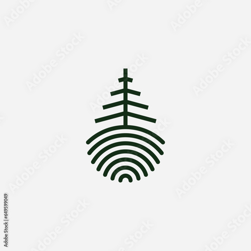 tree and root logo design illustration vector template