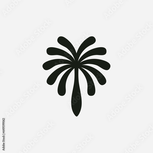 Palm tree logo design vector template