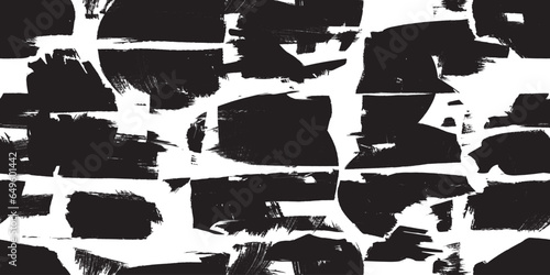 Glitch distorted grungy abstract forms . Brush strokes seamless pattern texture. Grange shapes .Grunge textured . Vector shapes with brush strokes .Screen print endless pattern texture