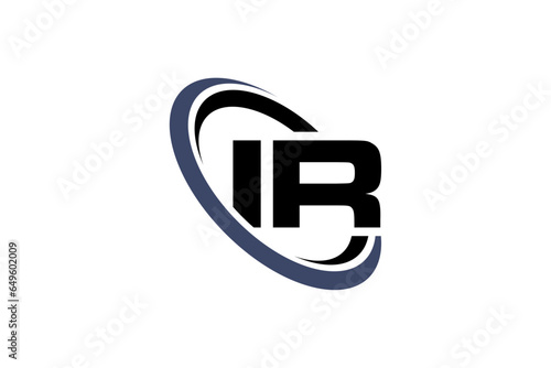 IR creative letter logo design vector icon illustration