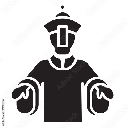 Chinese zombie glyph icon