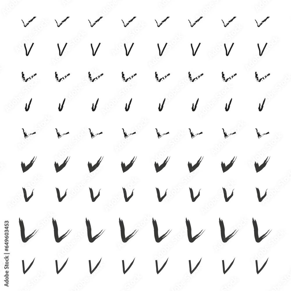 Set of different check marks or ticks. Vector illustration. EPS 10. Set of different check marks or ticks. Vector illustration. EPS 10.
