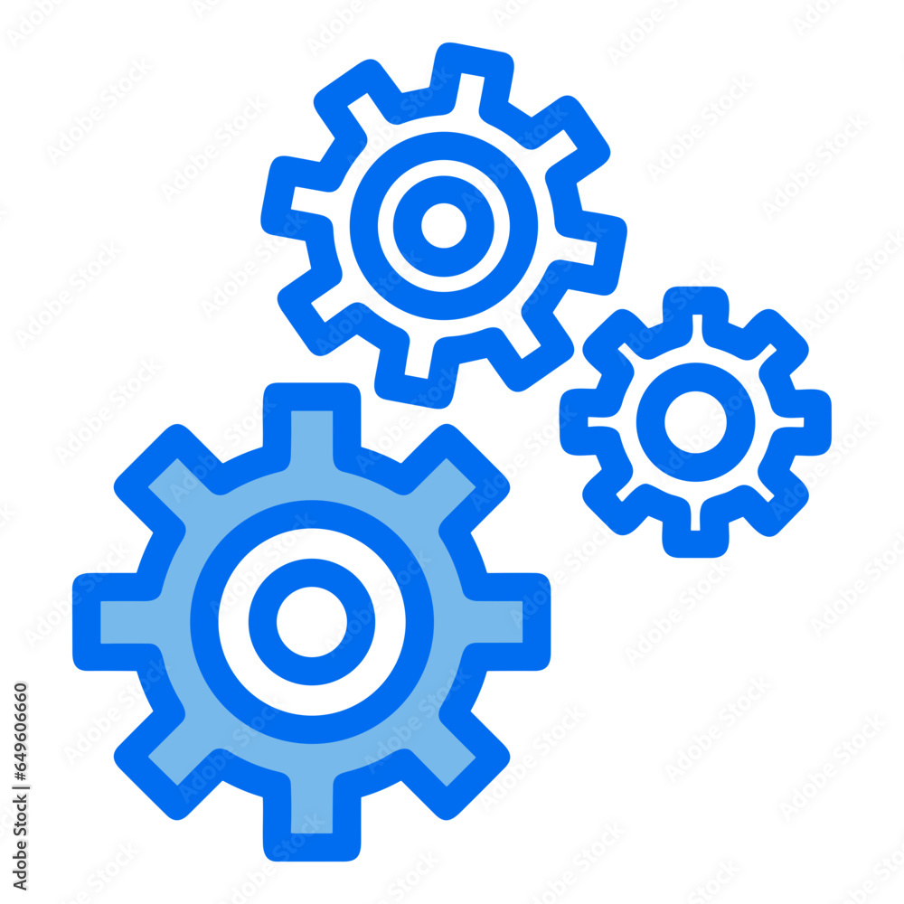 Gear setting symbol icon vector image. Illustration of the industrial wheel mechine mechanism design image