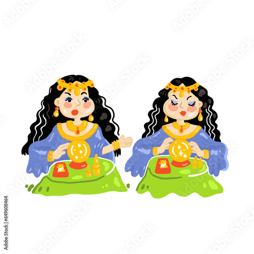 prophet woman cartoon character illustration