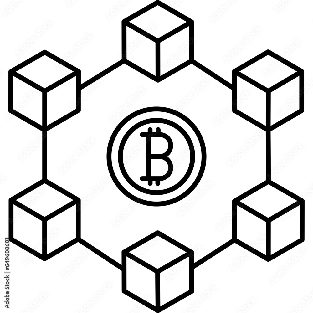 Obraz premium Block chain