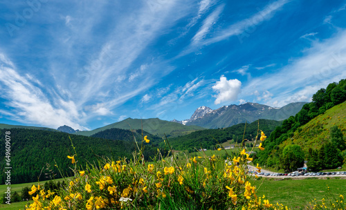 Payolle and the Pic du Midi de Bigorre in french Pyrenees photo