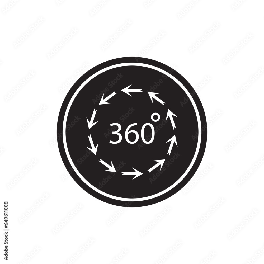 360 degree icon vector 360 degree icon vector