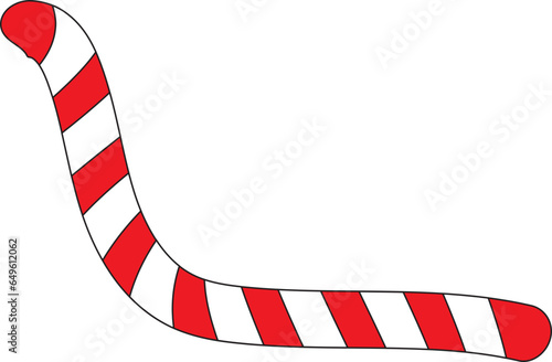Christmas candy cane lined Strokes. Red and white cartoon style striped. X-mas lines for Christmas digital decoration. Vector illustration isolated on white background.