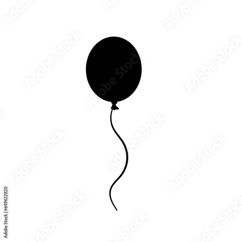party flying balloons silhouette
