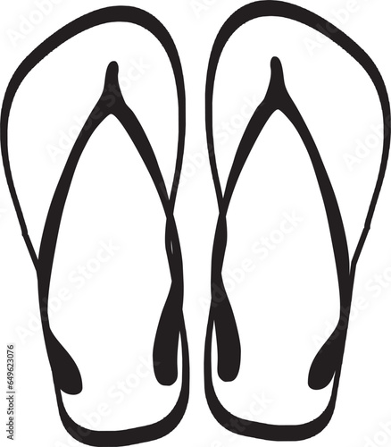 vector flip flop sandals