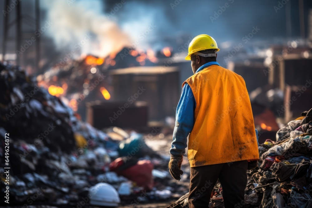 Recycling industry, workers recycle items using macro lens, recycling center Recycling industry, workers recycle items using macro lens, recycling center