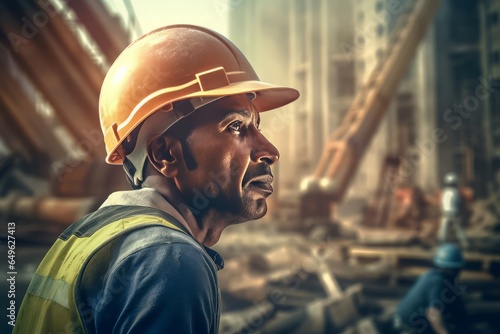 Worker construction safety. Generate Ai
