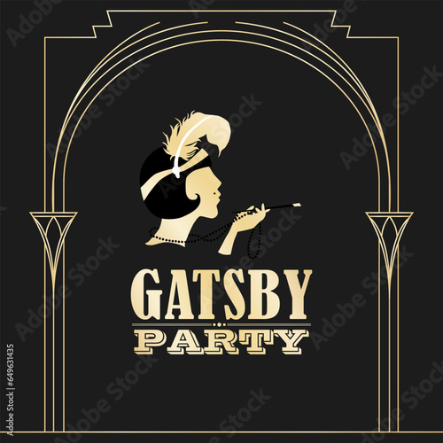 An invitation to a Gatsby-style party.