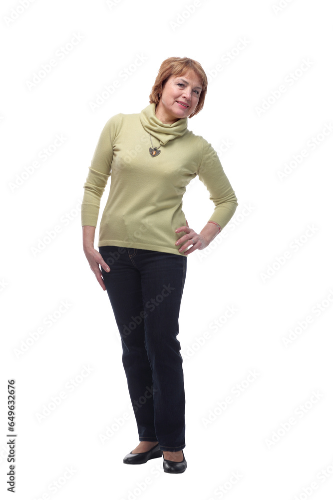 Full length portrait of a caucasian woman isolated on white Full length portrait of a caucasian woman isolated on white