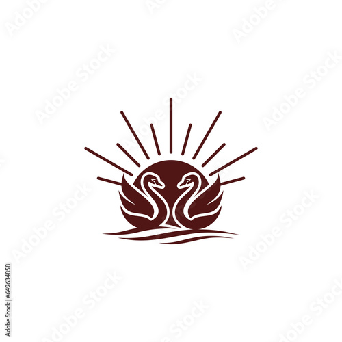  Swans logo icon isolated on transparent background