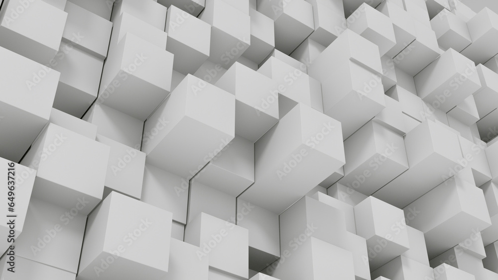 White cubes abstract background in perspective. White cubes abstract background in perspective.