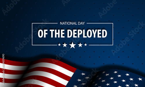 National Day Of The Deployed background vector illustration