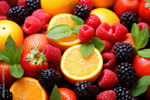 Fresh fruits assorted fruits colorful background. Vitamins concept.