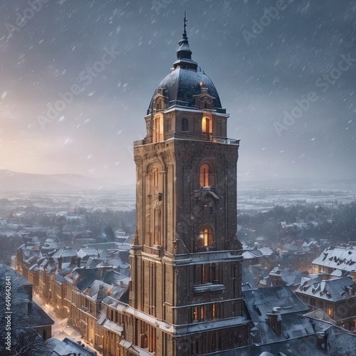 church in the snow