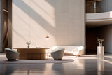 Contemporary Reception Area: Innovative Furniture and Interior Design and Architecture. Modern Lobby
