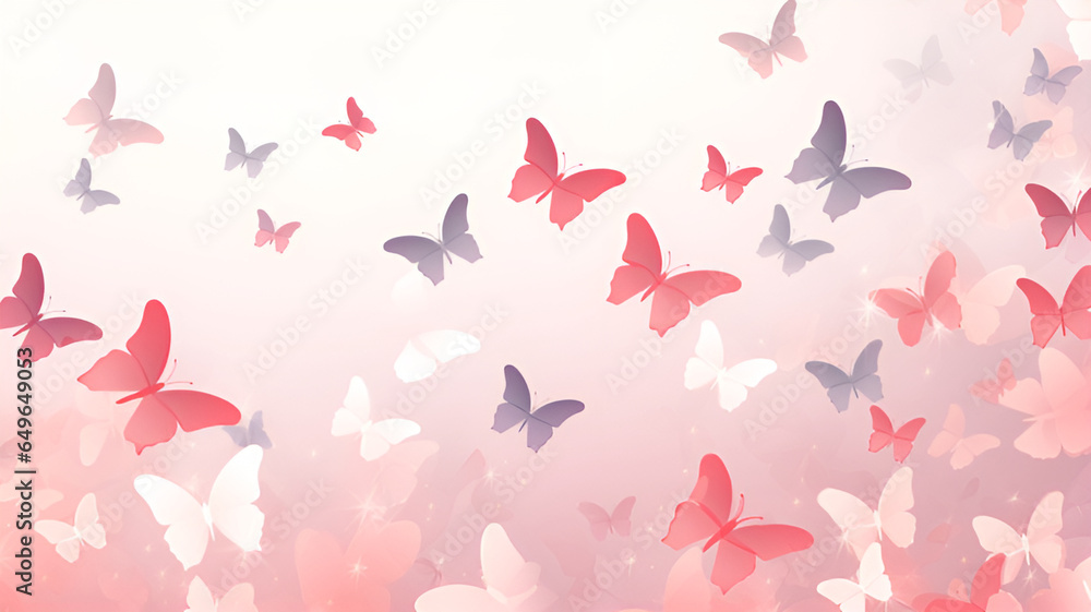 seamless background with butterflies | Generative AI