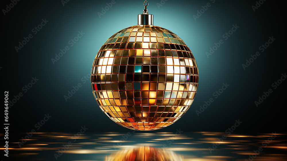 Obraz premium mirror disco ball isolated on the background, a musical object