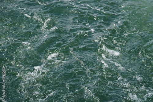 Rough water surface with waves
