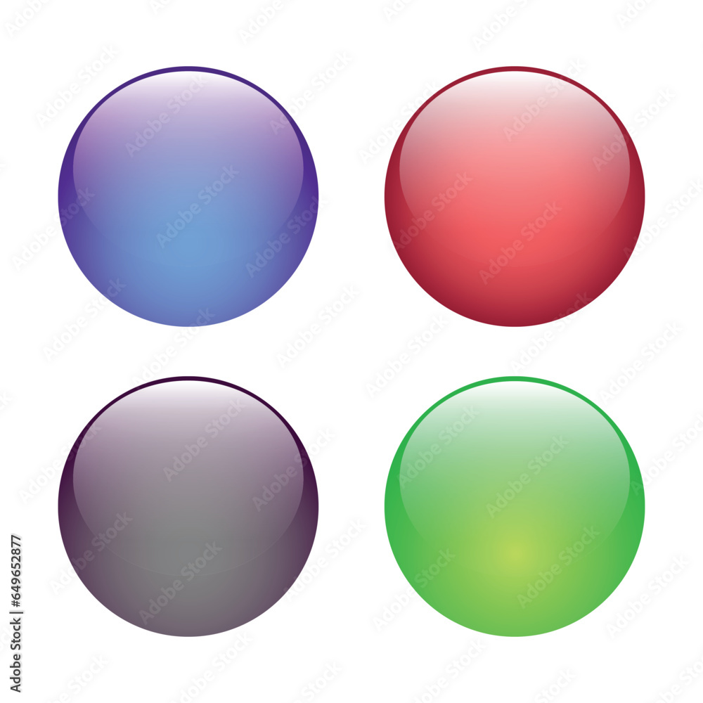 Glossy Buttons Vector Collection Template Glossy Buttons Vector Collection Template
