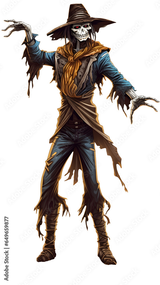 halloween scarecrow, spooky without background halloween scarecrow, spooky without background