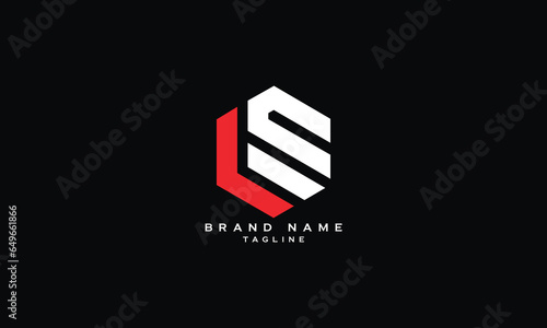 LS, SL, Abstract initial monogram letter alphabet logo design
