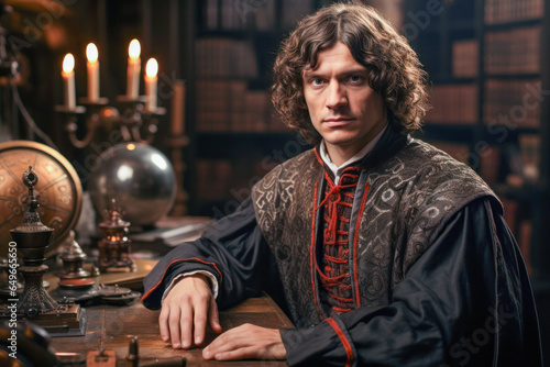 Nicolaus Copernicus, the Renaissance mathematician and astronomer who revolutionized our understanding of the solar system with the heliocentric model.