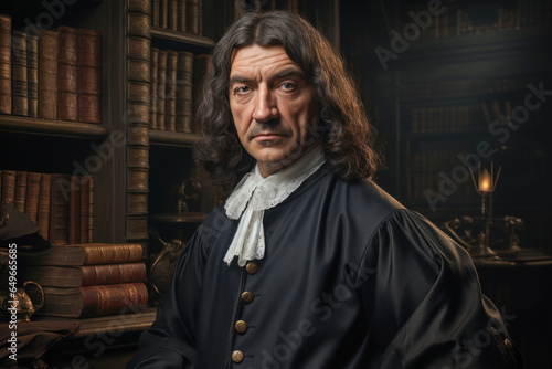 René Descartes, the influential French philosopher, scientist, and mathematician, known for his groundbreaking contributions to philosophy and mathematics