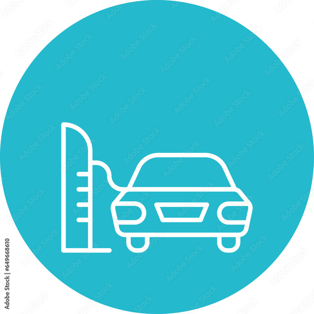 Obraz premium Electric Car Station Icon