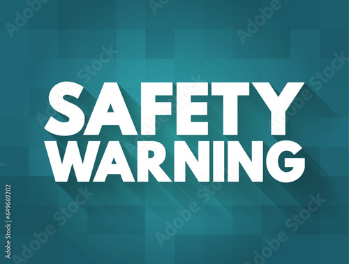 Safety Warning - indicates a potentially hazardous situation, which, if not avoided, could result in death or serious injury, text concept background