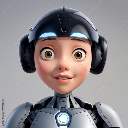 Robot character, ai photo, animation, transform