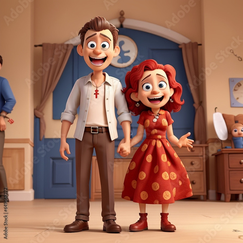 Robot character, ai photo, animation, transform