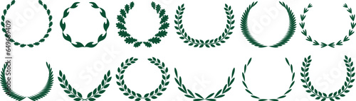 Laurel wreath logo. Isolated laurel wreath on white background