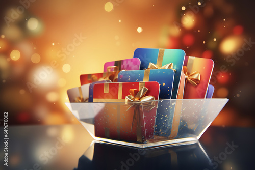 a selection of digital gift cards, reflecting the convenience and modernity of online gifting photo