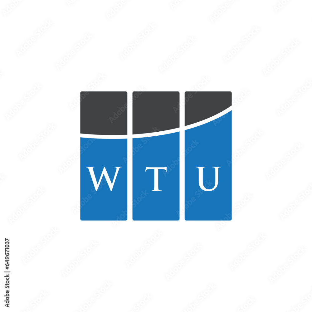 WTU letter logo design on white background. WTU creative initials letter logo concept. WTU letter design. WTU letter logo design on white background. WTU creative initials letter logo concept. WTU letter design.