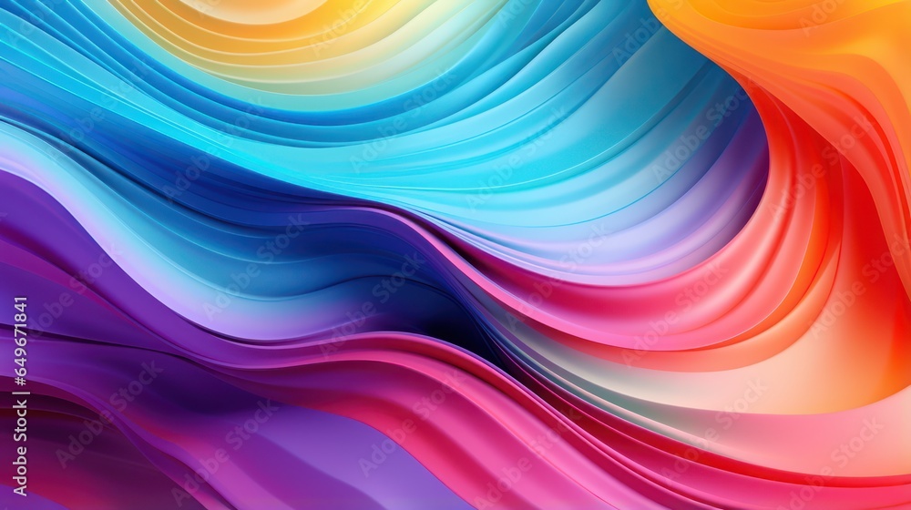 Abstract Colorful Wavy Gradient Background