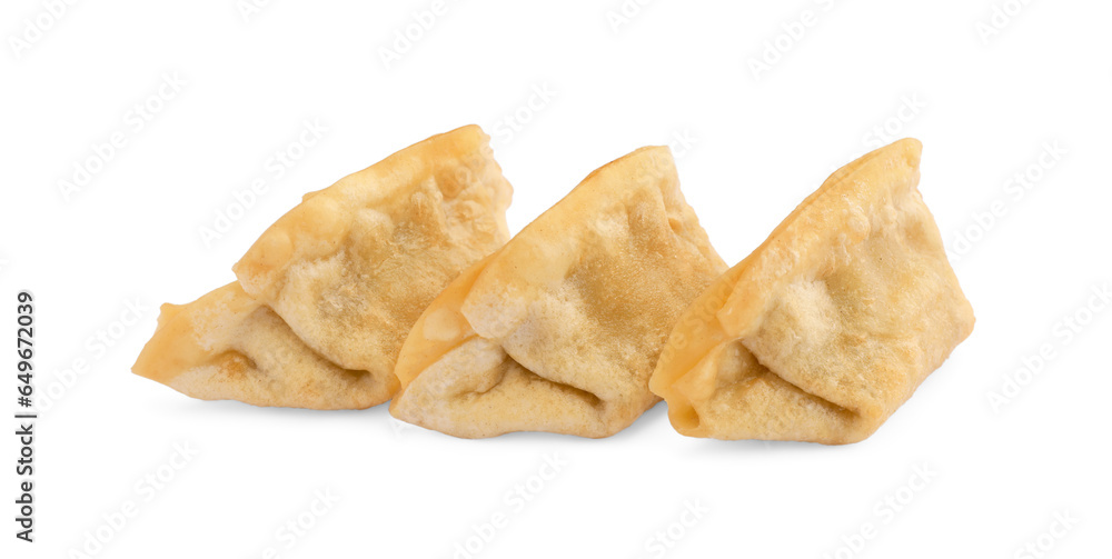 Delicious gyoza (asian dumplings) isolated on white Delicious gyoza (asian dumplings) isolated on white